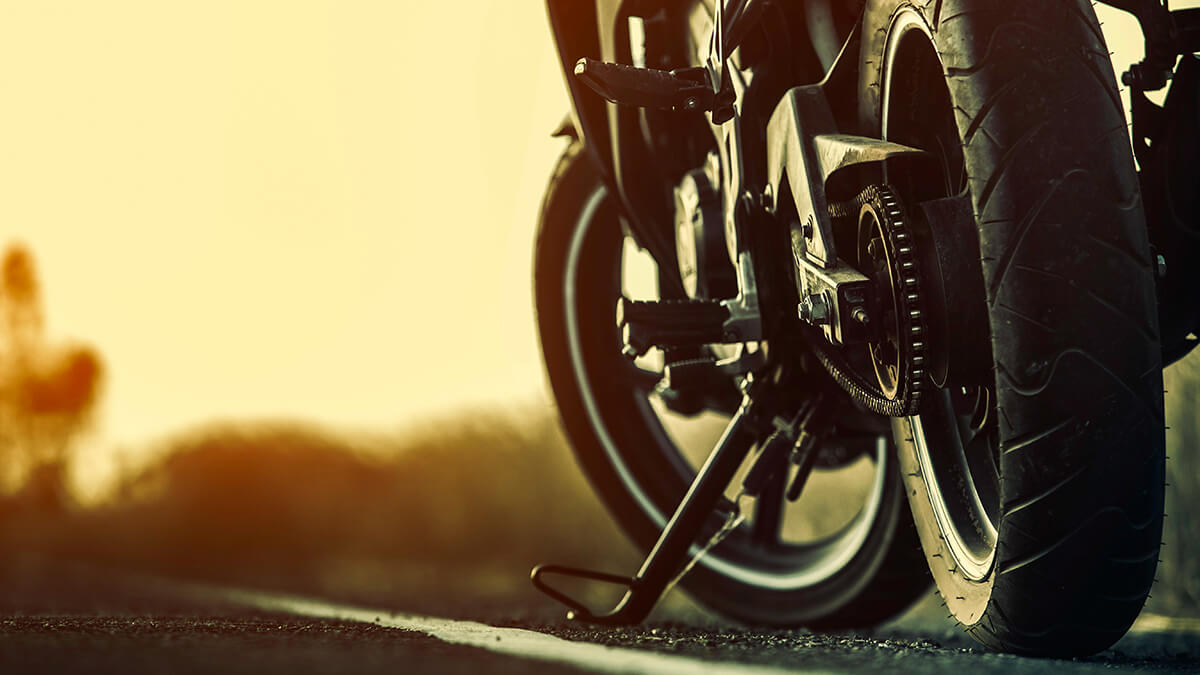 A biker on a scenic dessert highway