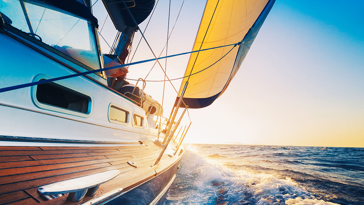 A close-up of a boat deck