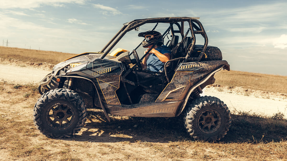 An off-roader enjoying the beautiful outdoors