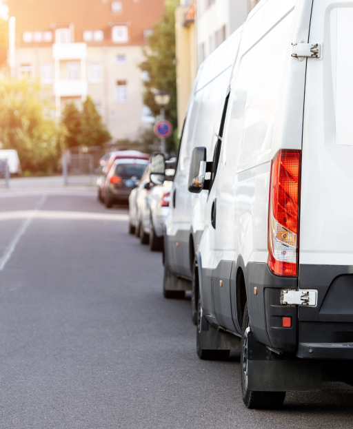 Commercial auto vehicles on the road