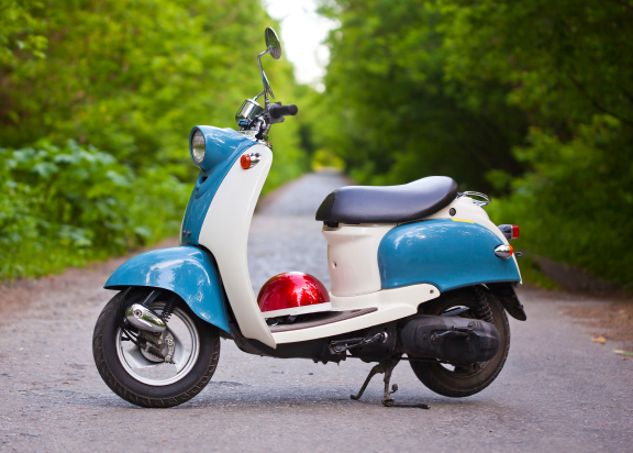 Scooter on a sidewalk
