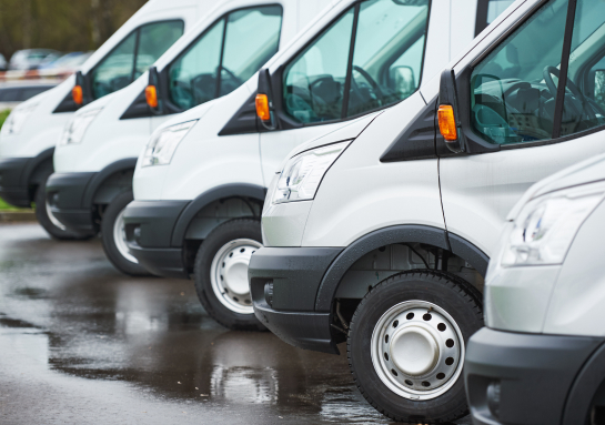 Commercial auto vehicles white